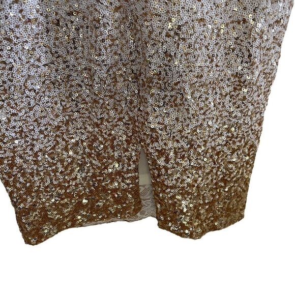 Dress the Population Size XS Cece Gold Ombre Sequin Midi Dress Wedding - Picture 11 of 12